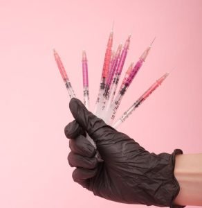 Syringes and colored reagents